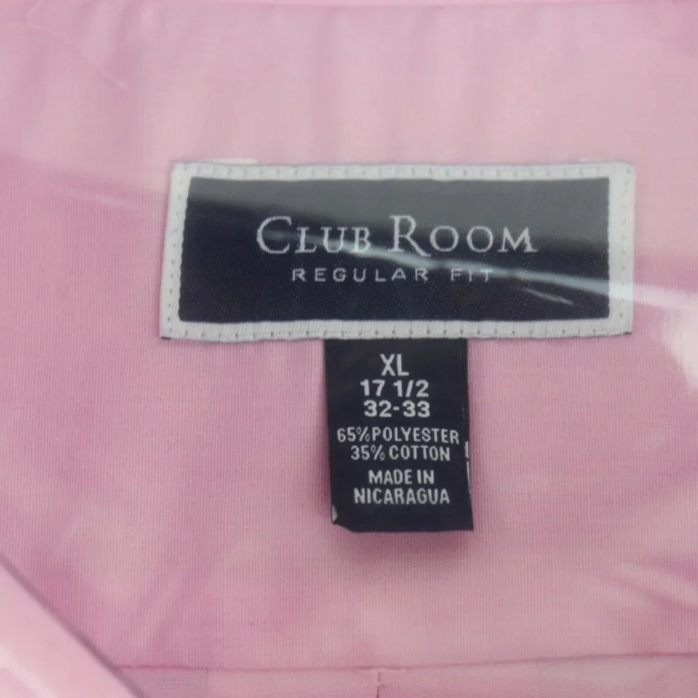 Club Room, Men's Regular Fit Solid Dress Shirt, Pink, XL - Picture 3 of 4